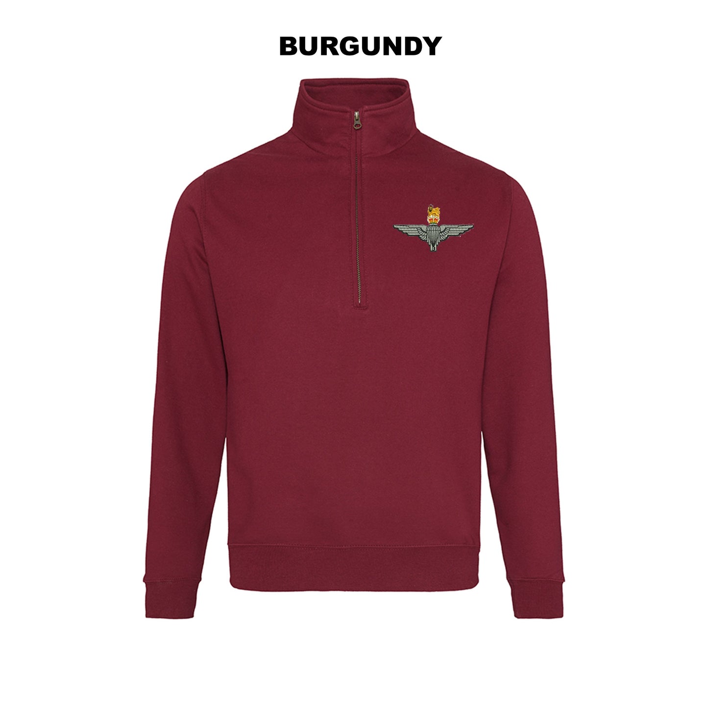 JH046 - Zip neck sweatshirt - Bespoke Emerald Embroidery Ltd