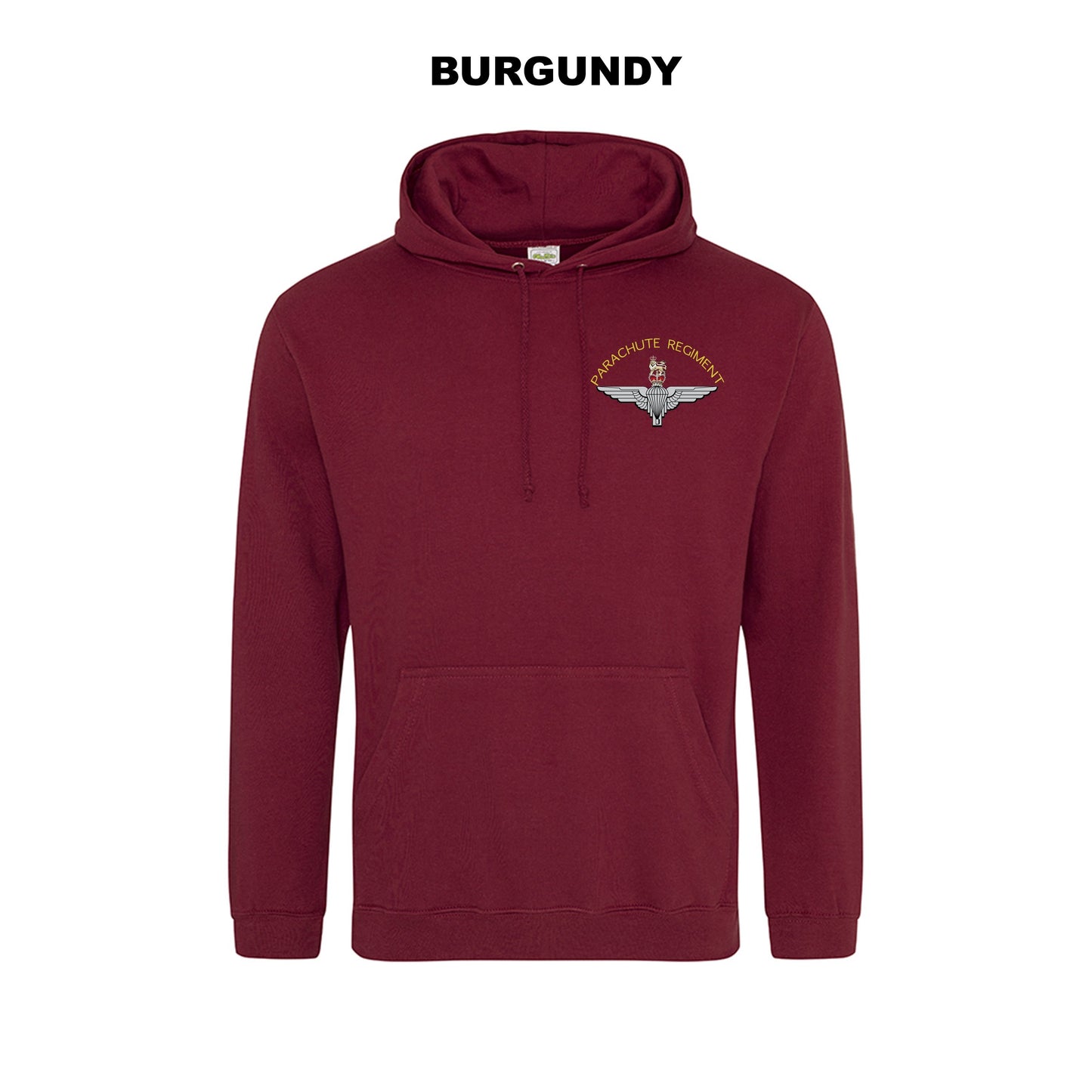 JH001-LCB- Large Cap-badge Parachute Regiment hoodie - Bespoke Emerald Embroidery Ltd