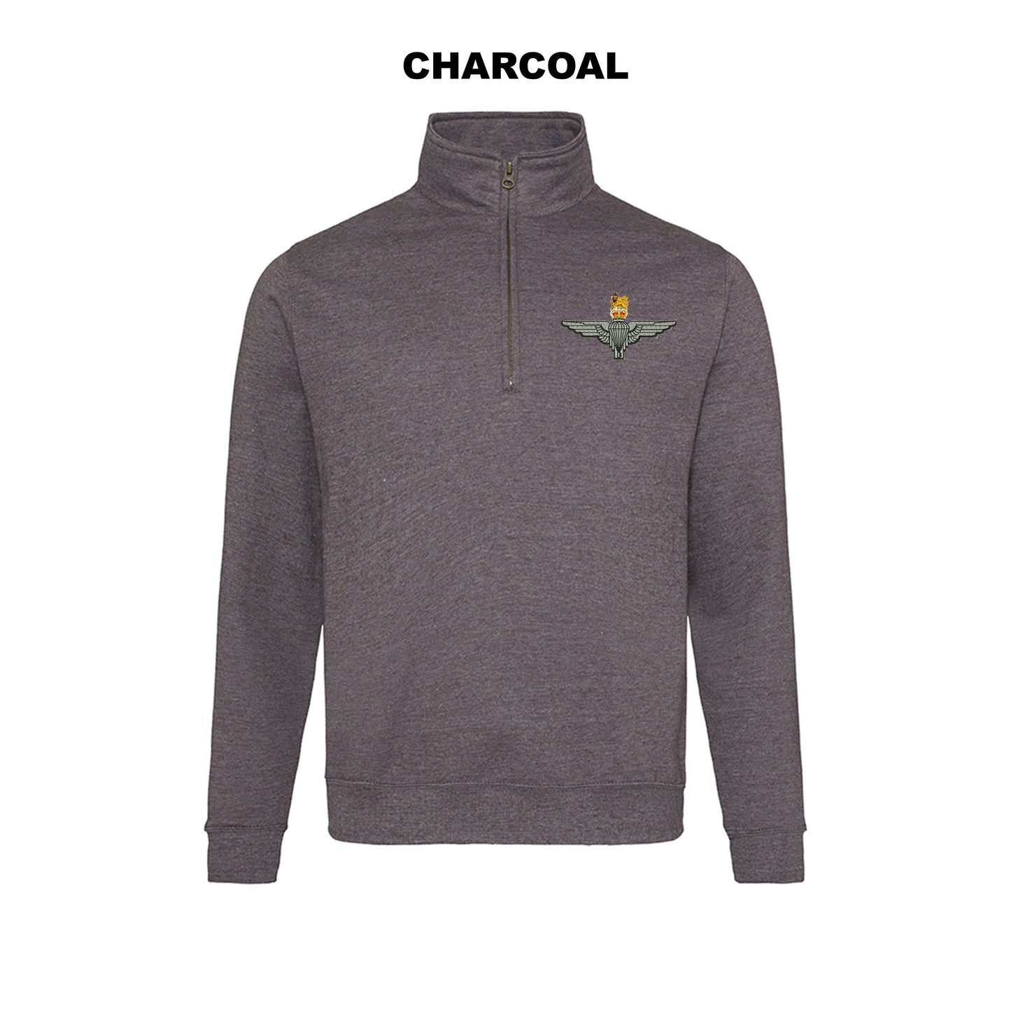 JH046 - Zip neck sweatshirt - Bespoke Emerald Embroidery Ltd