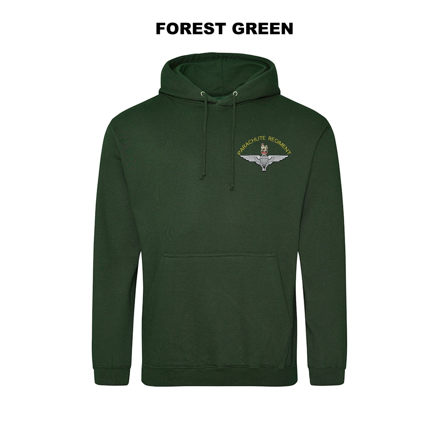 JH001-LCB- Large Cap-badge Parachute Regiment hoodie - Bespoke Emerald Embroidery Ltd