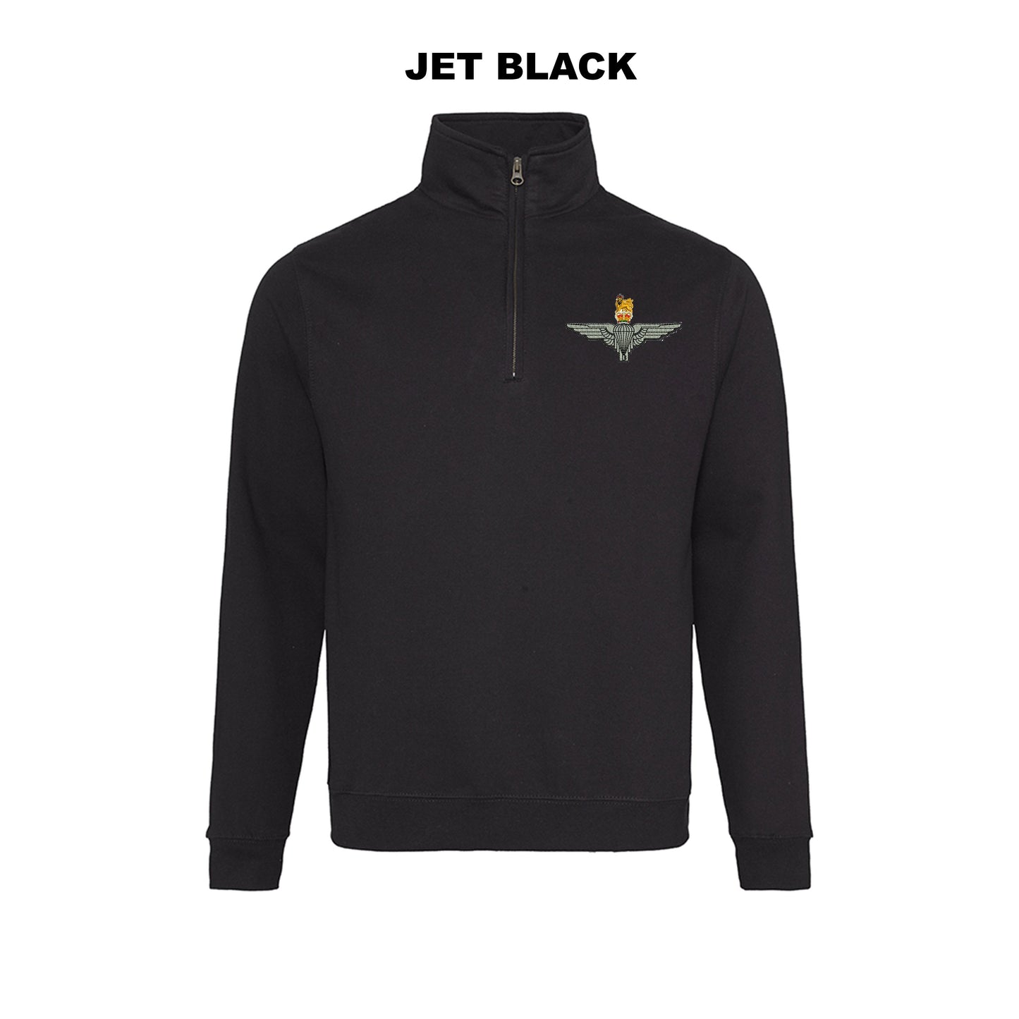 JH046 - Zip neck sweatshirt - Bespoke Emerald Embroidery Ltd