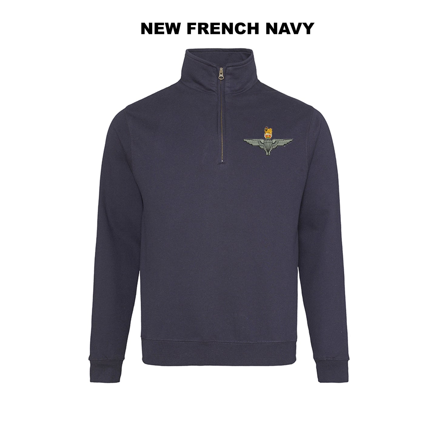 JH046 - Zip neck sweatshirt - Bespoke Emerald Embroidery Ltd