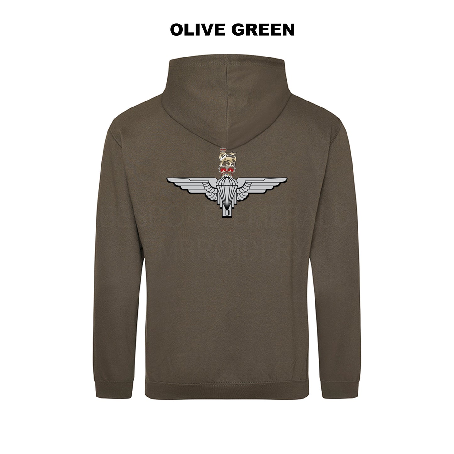 JH001-LCB- Large Cap-badge Parachute Regiment hoodie - Bespoke Emerald Embroidery Ltd