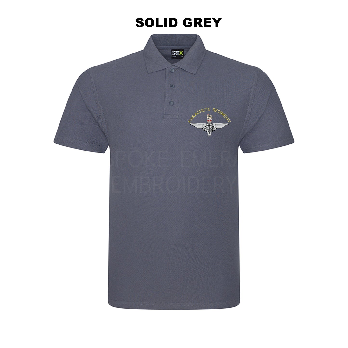 RX101 - Parachute Regiment Piqué Polo Shirt - Bespoke Emerald Embroidery Ltd