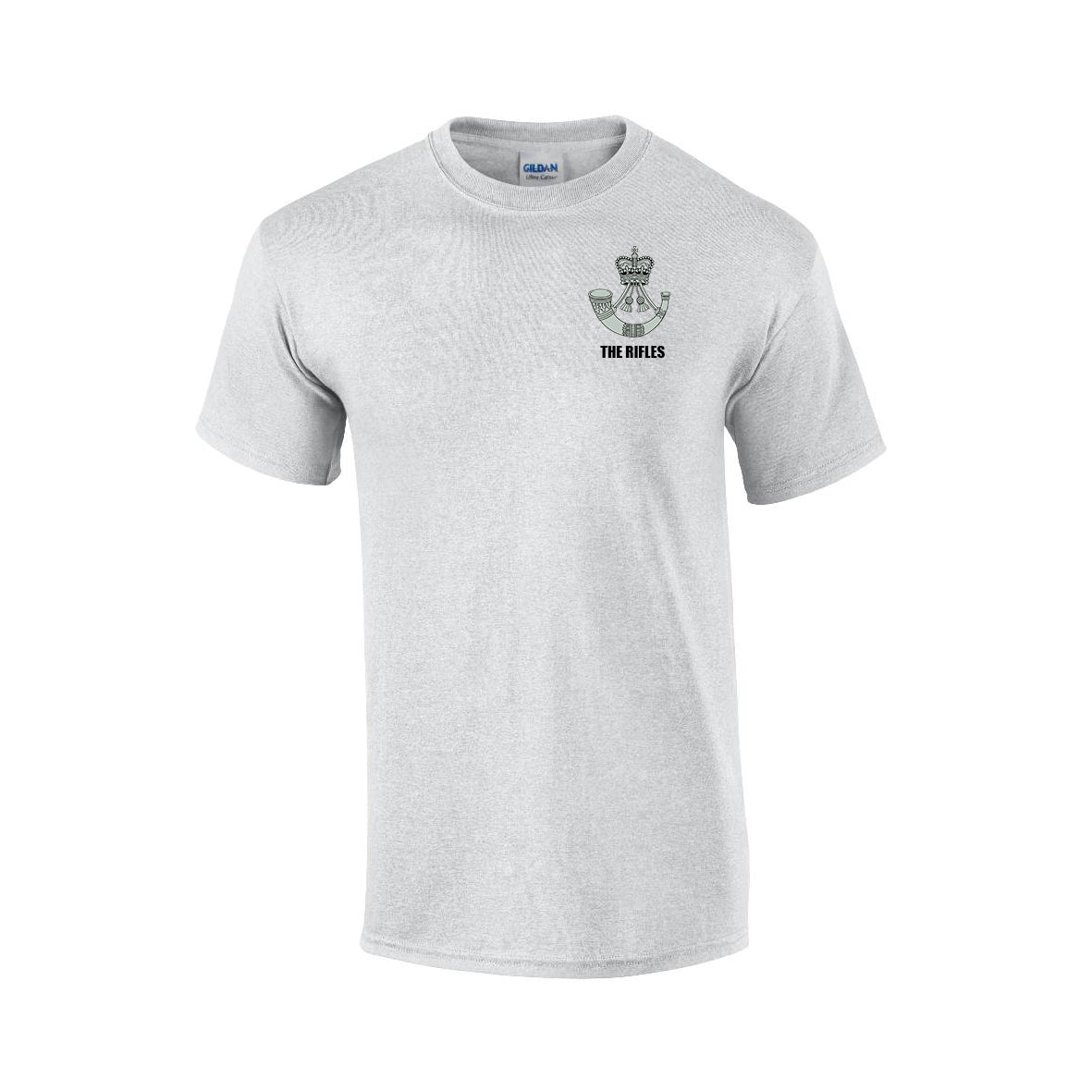 GD02 - The Rifles Premium Quality Embroidered T-Shirt - Bespoke Emerald Embroidery Ltd