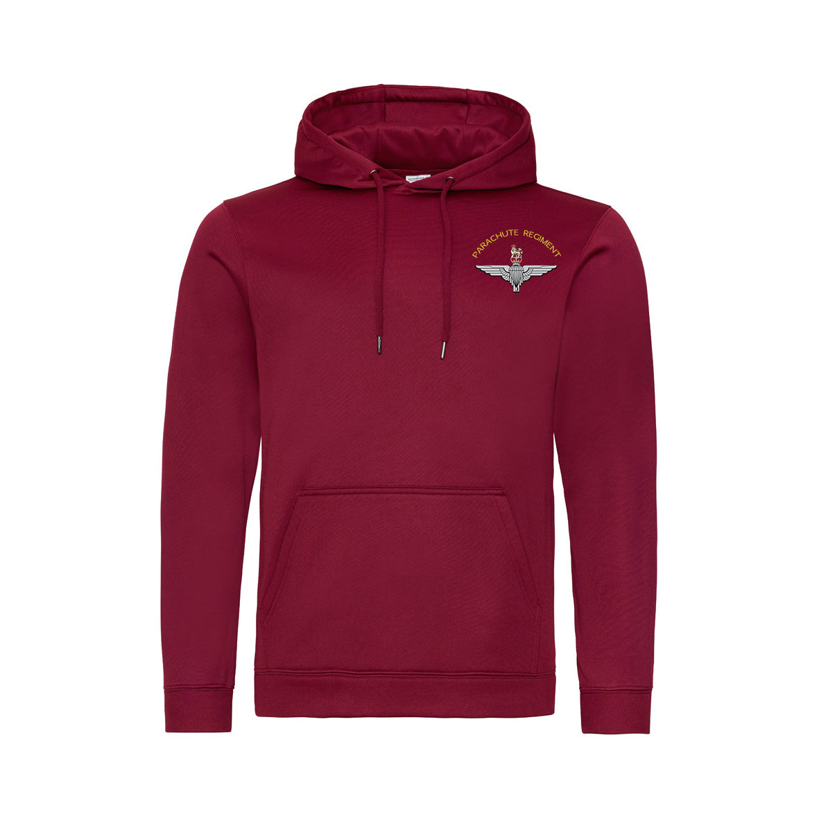 JH006 - Parachute Regiment Polyester Hooded Sweatshirt - Bespoke Emerald Embroidery Ltd