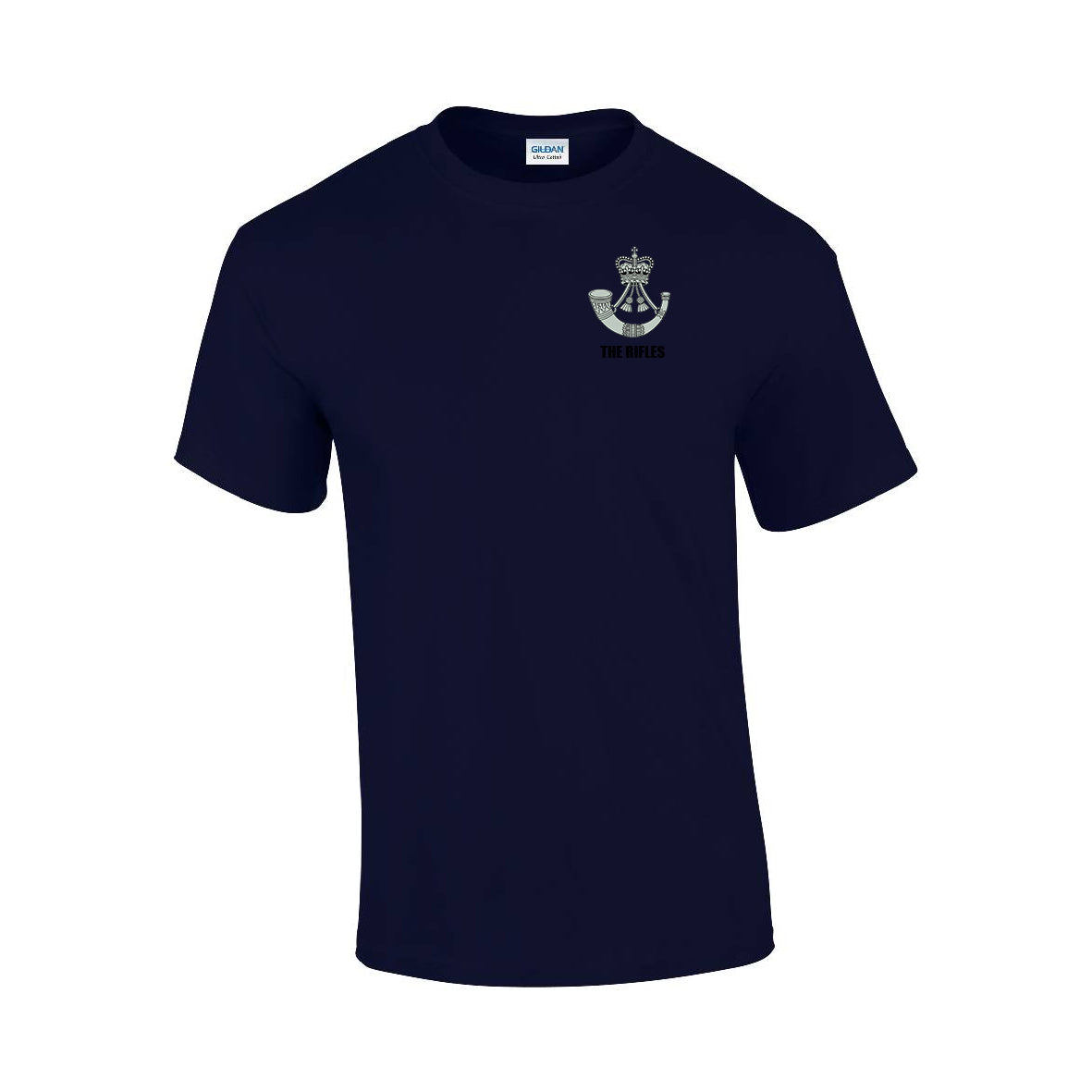 GD02 - The Rifles Premium Quality Embroidered T-Shirt - Bespoke Emerald Embroidery Ltd