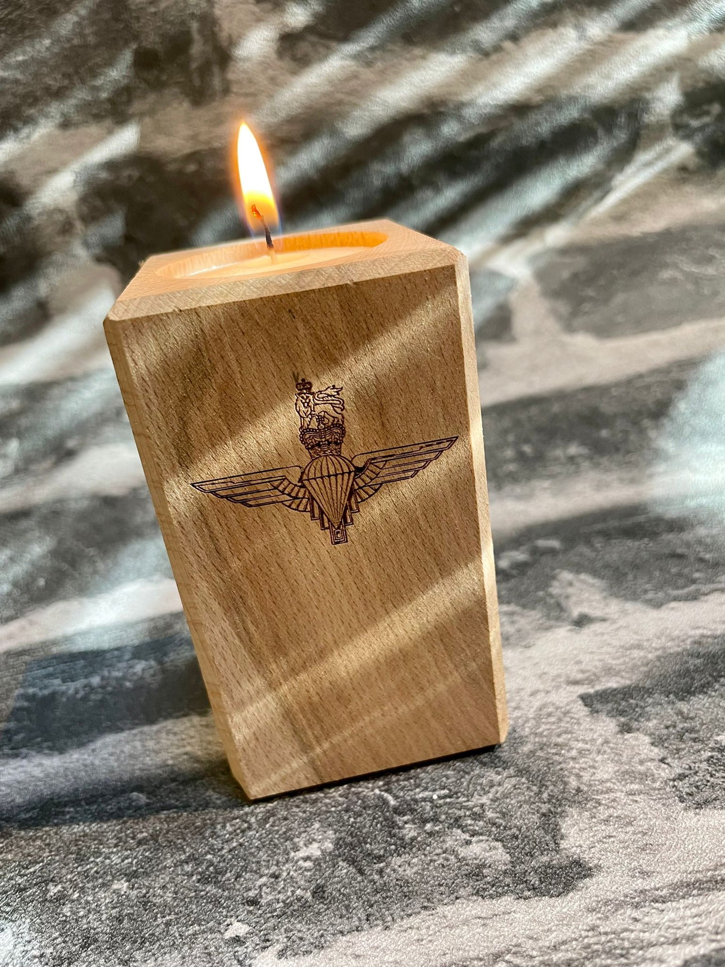 Remembrance candle holder - Bespoke Emerald Embroidery Ltd