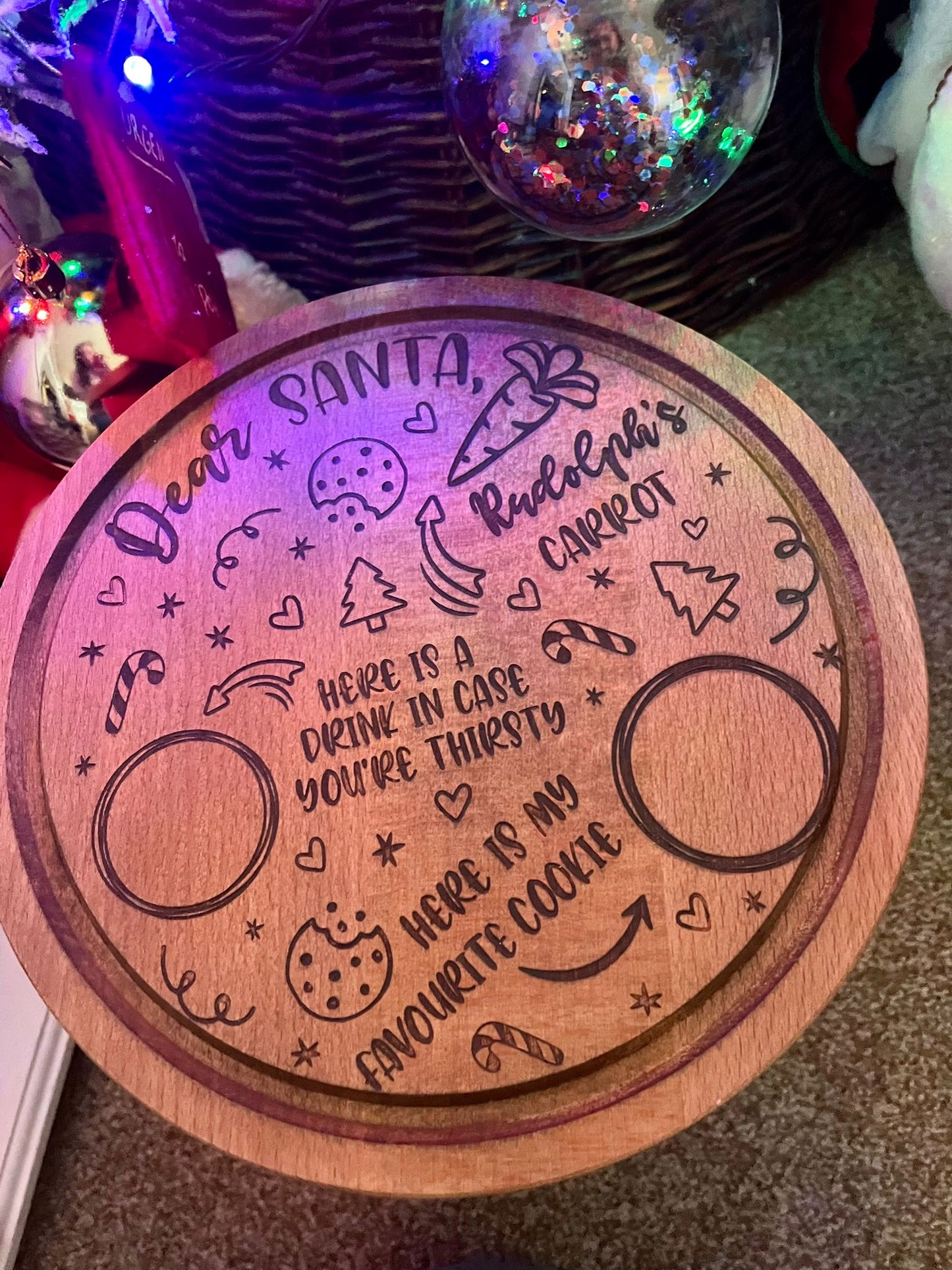 Santa board personalised - Bespoke Emerald Embroidery Ltd