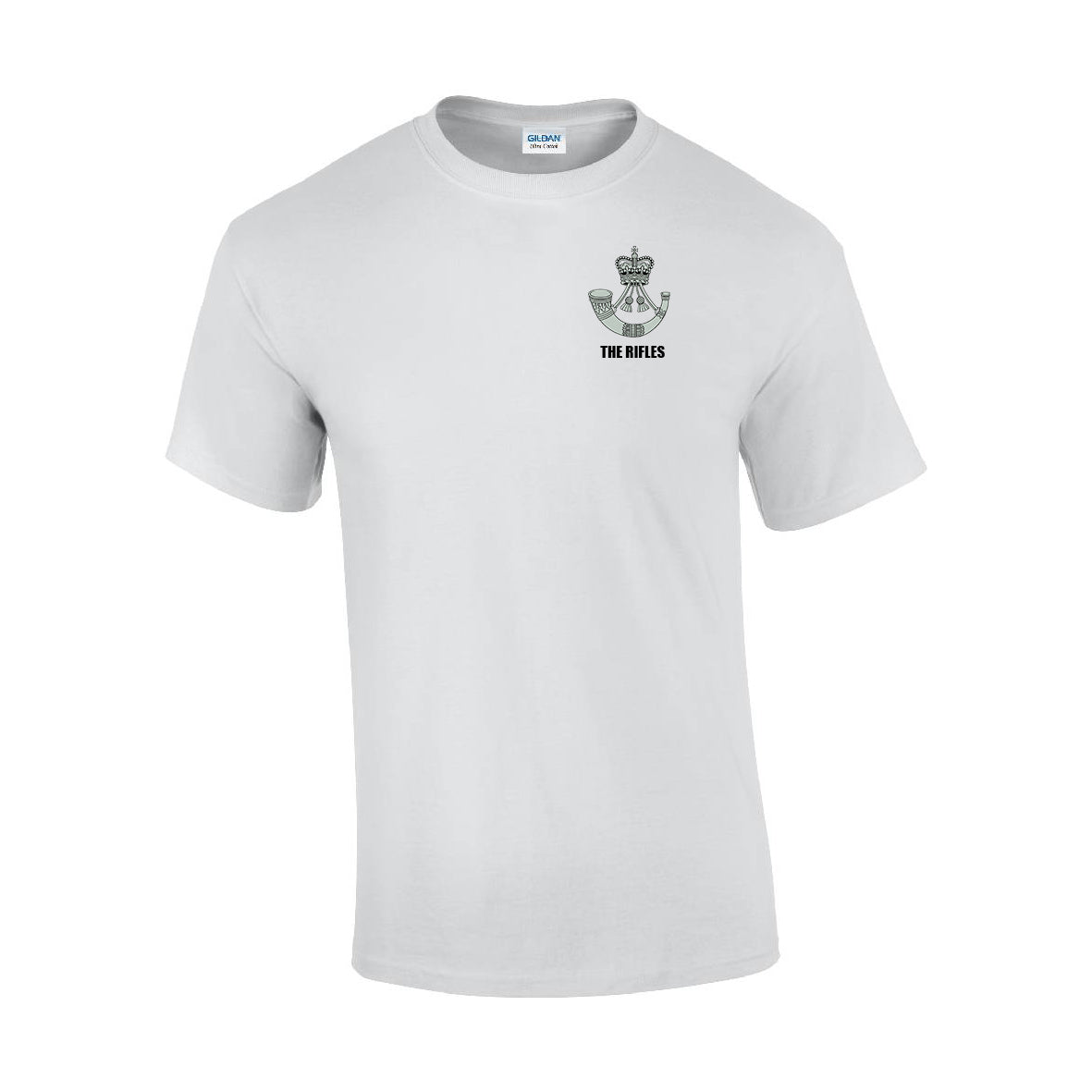 GD02 - The Rifles Premium Quality Embroidered T-Shirt - Bespoke Emerald Embroidery Ltd