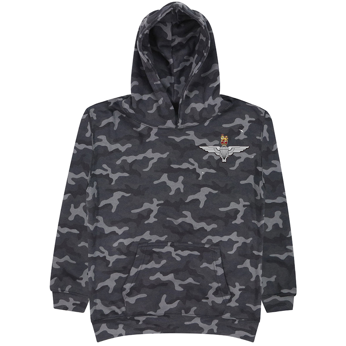 JH014B - Parachute Regiment Kids camo hoodie - Bespoke Emerald Embroidery Ltd