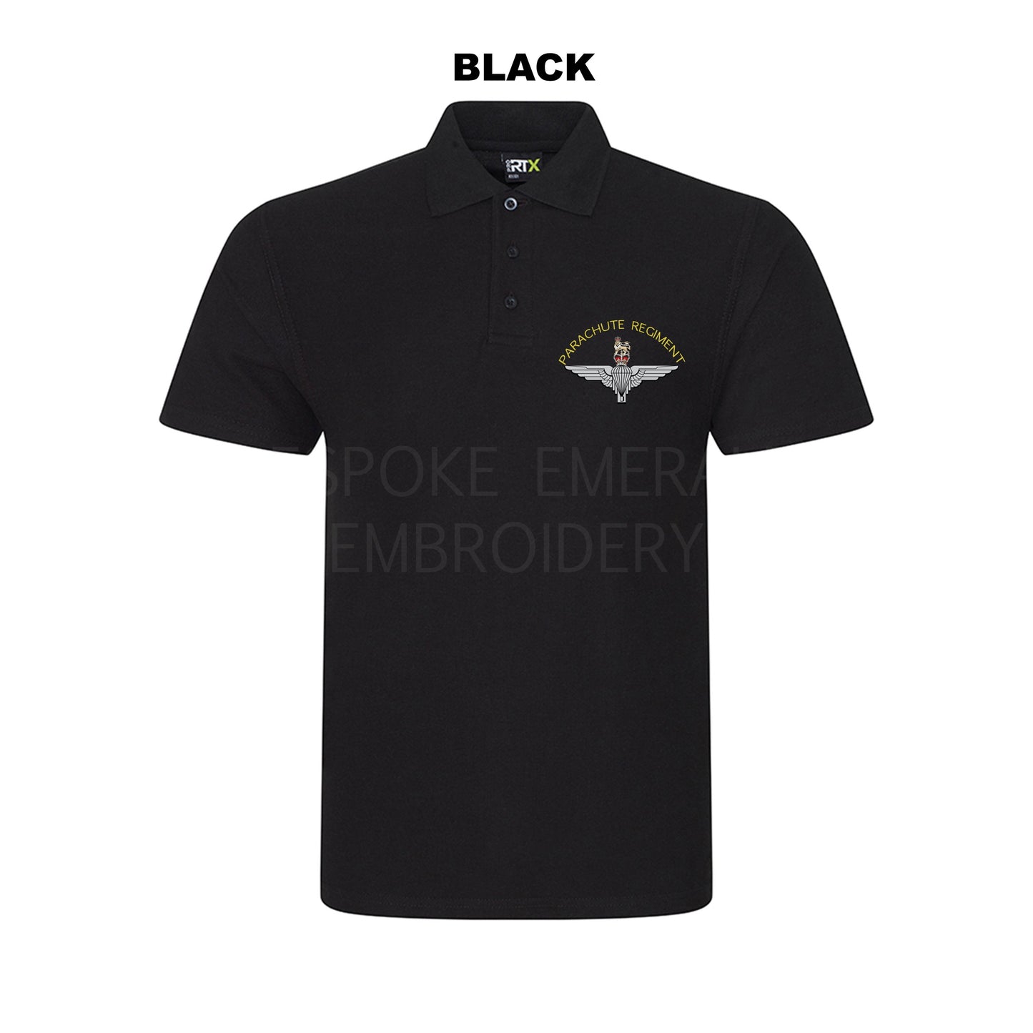 RX101 - Parachute Regiment Piqué Polo Shirt - Bespoke Emerald Embroidery Ltd