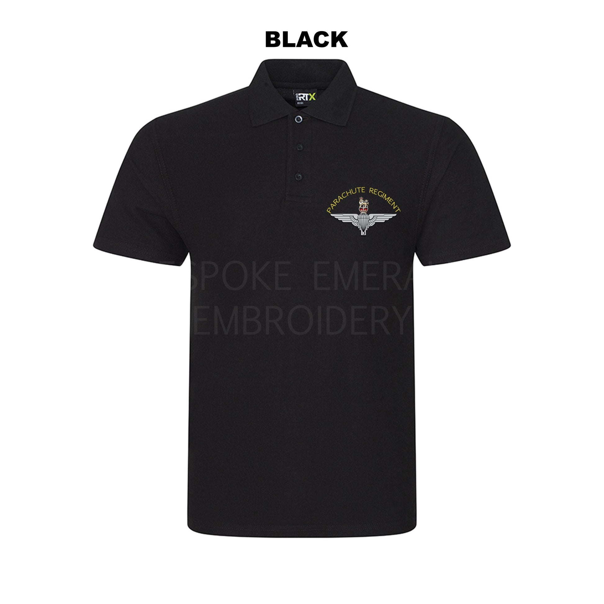 RX101 - Parachute Regiment Piqué Polo Shirt - Bespoke Emerald Embroidery Ltd
