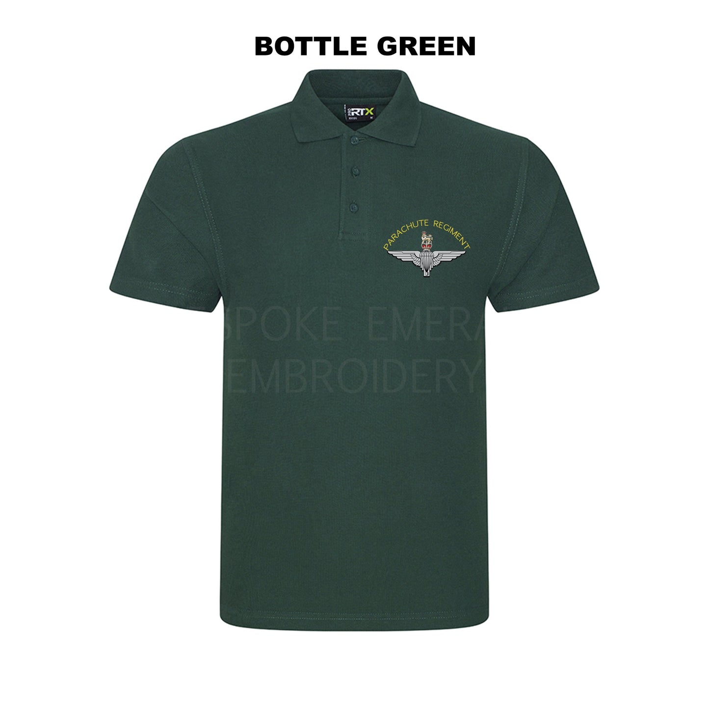 RX101 - Parachute Regiment Piqué Polo Shirt - Bespoke Emerald Embroidery Ltd