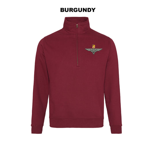 JH046 - Zip neck sweatshirt - Bespoke Emerald Embroidery Ltd
