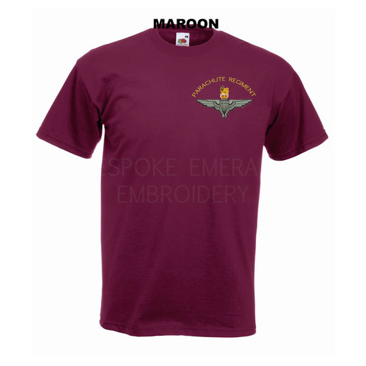 GD02 - Parachute Regiment Premium Quality Embroidered T-Shirt - Bespoke Emerald Embroidery Ltd