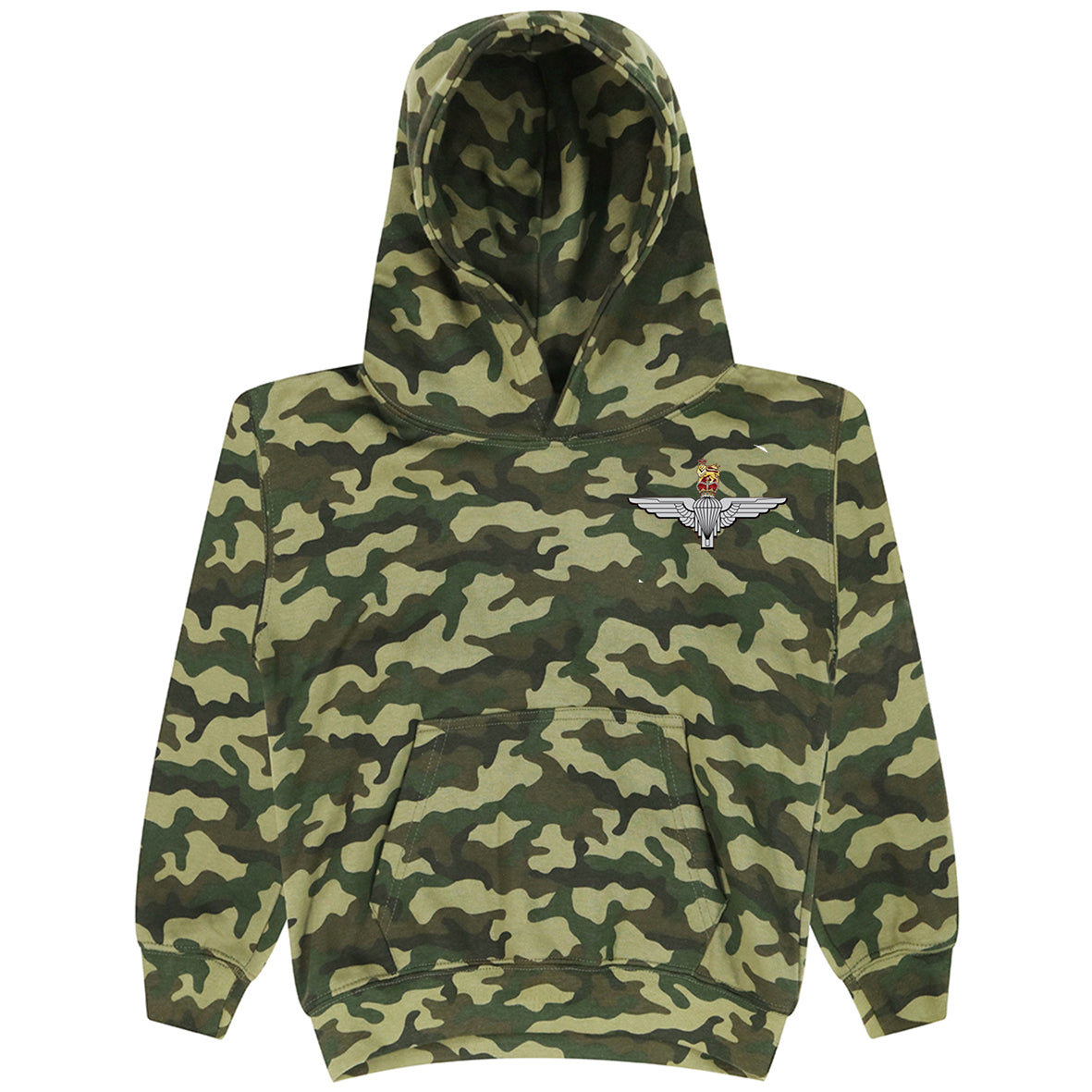 JH014B - Parachute Regiment Kids camo hoodie - Bespoke Emerald Embroidery Ltd