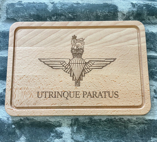 Parachute Regiment chopping board - Bespoke Emerald Embroidery Ltd