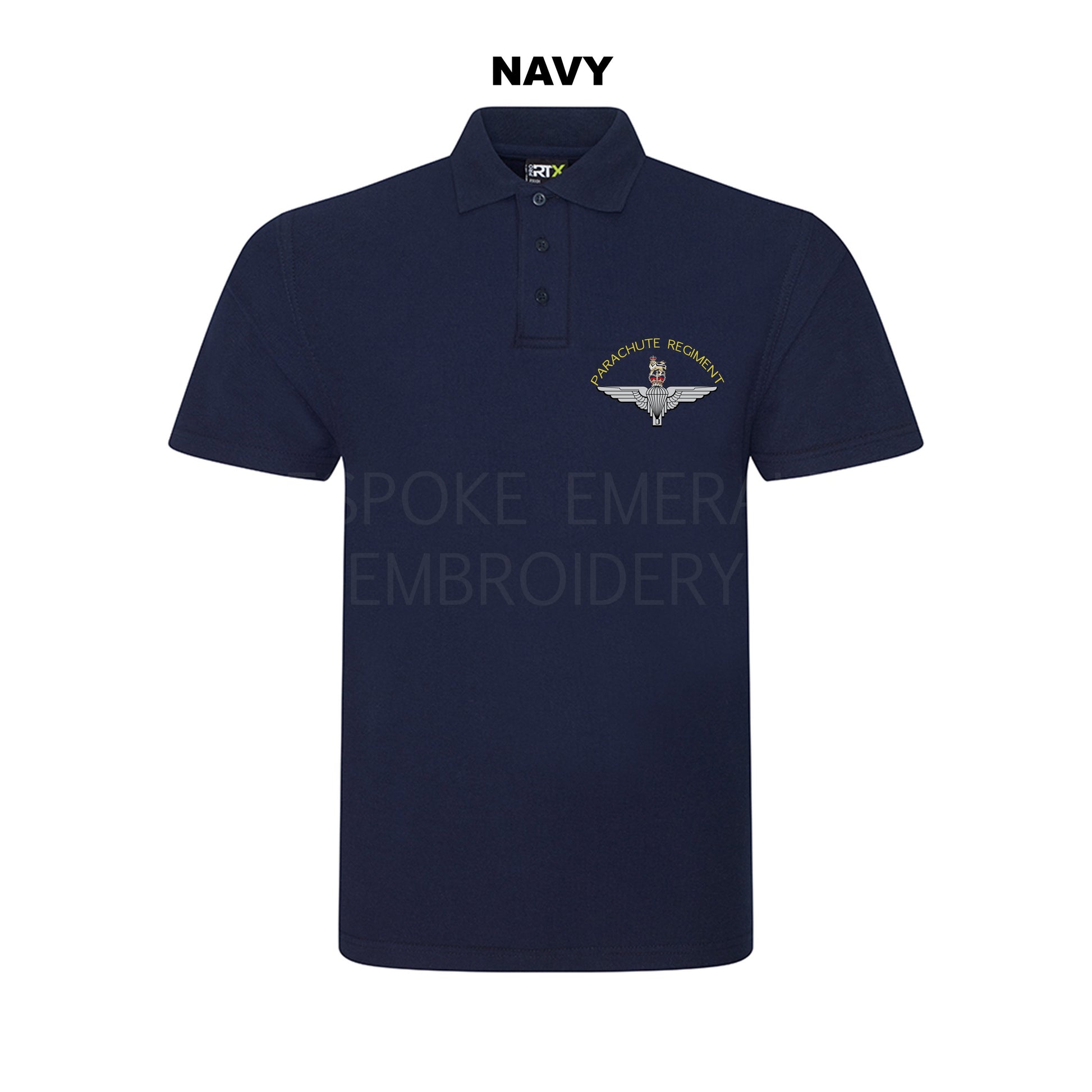 RX101 - Parachute Regiment Piqué Polo Shirt - Bespoke Emerald Embroidery Ltd