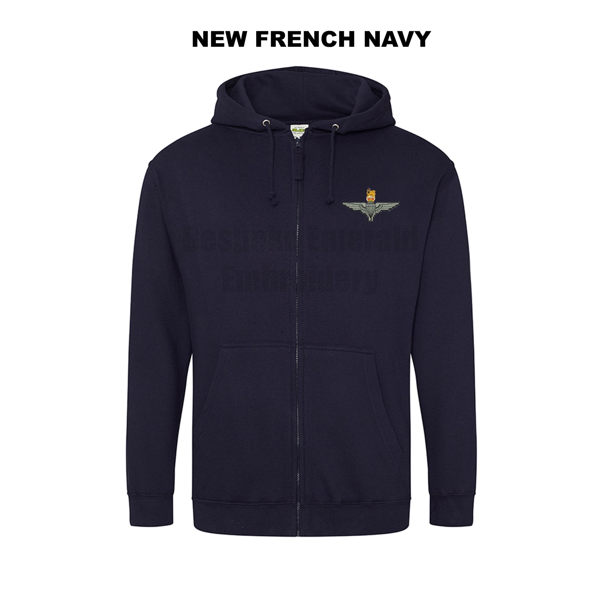 JH050 - Zip through hooded jacket - Para Cap-badge - Bespoke Emerald Embroidery Ltd