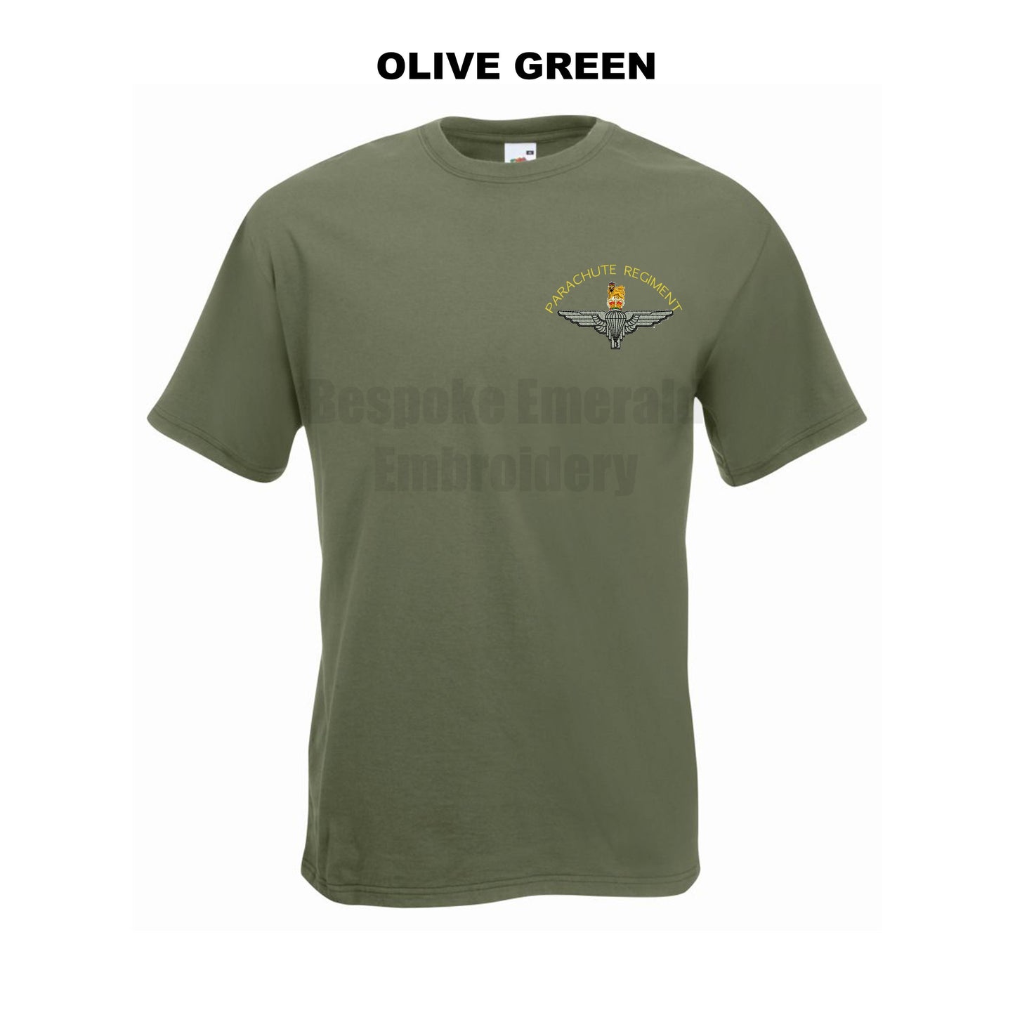 GD02 - Parachute Regiment Premium Quality Embroidered T-Shirt - Bespoke Emerald Embroidery Ltd