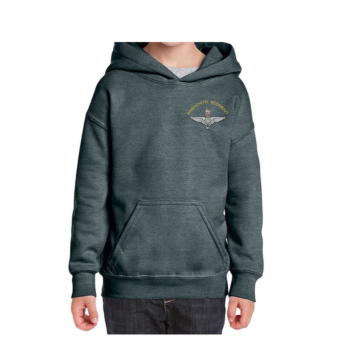 GD57B - Kids Parachute Regiment Hooded sweatshirt - Bespoke Emerald Embroidery Ltd