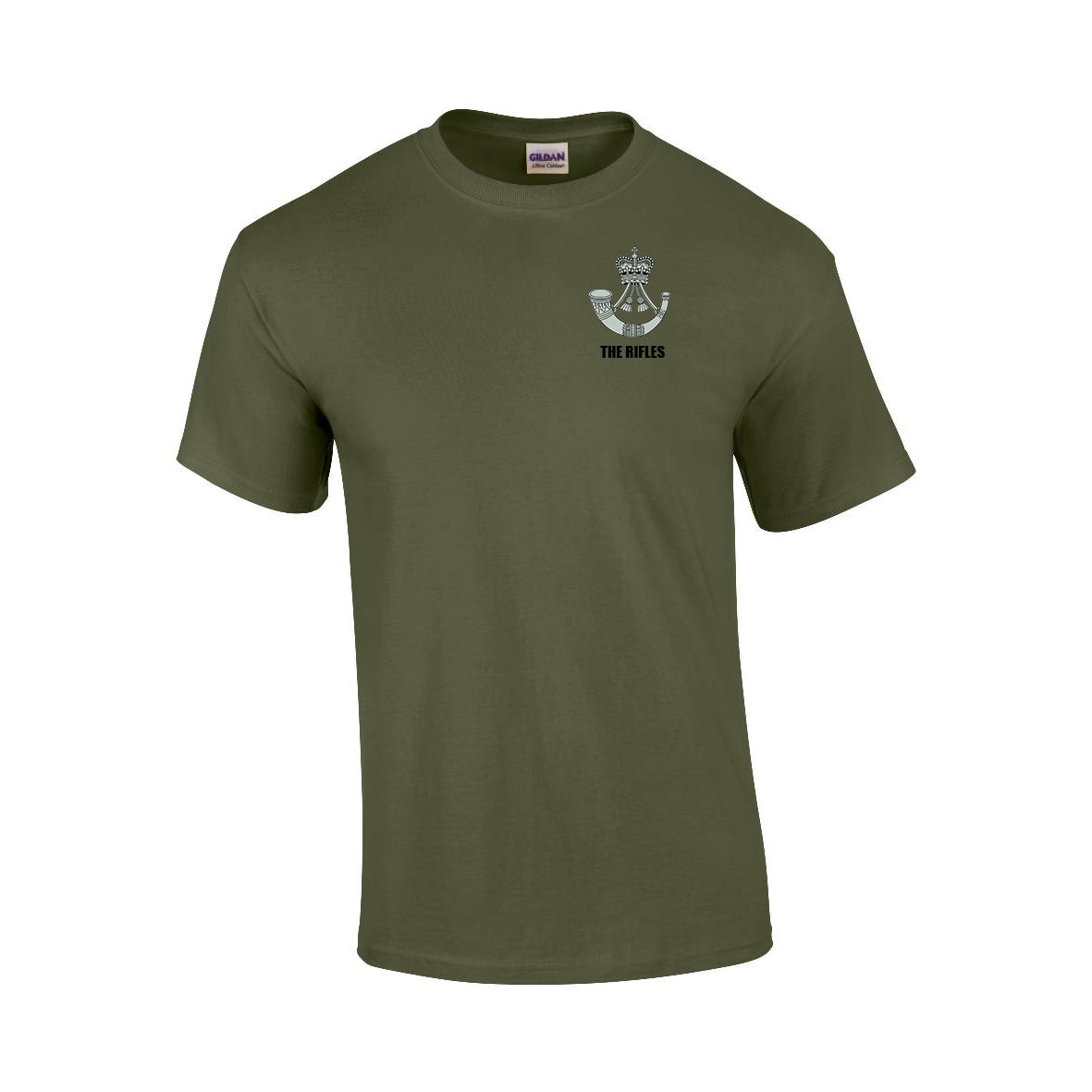 GD02 - The Rifles Premium Quality Embroidered T-Shirt - Bespoke Emerald Embroidery Ltd